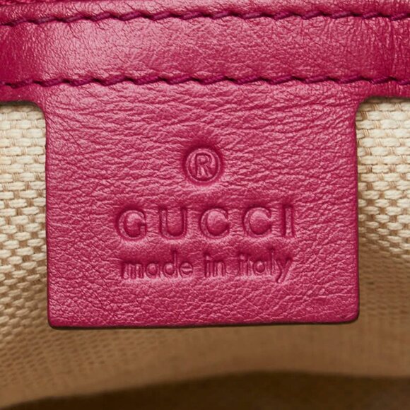 GUCCI Red Leather Shoulder Bag - Picture 14 of 16